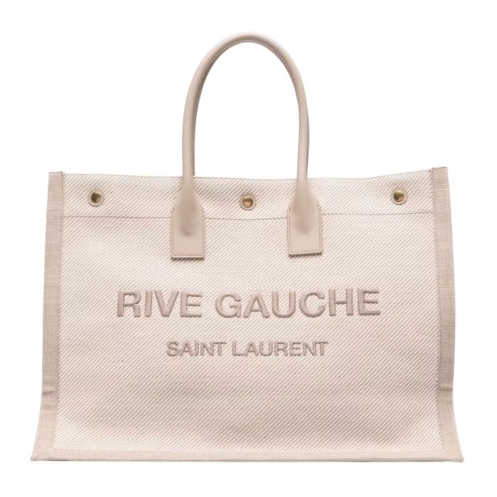 NWT Saint Laurent Rive Gauche Tote Bag (Sea Salt, size small)